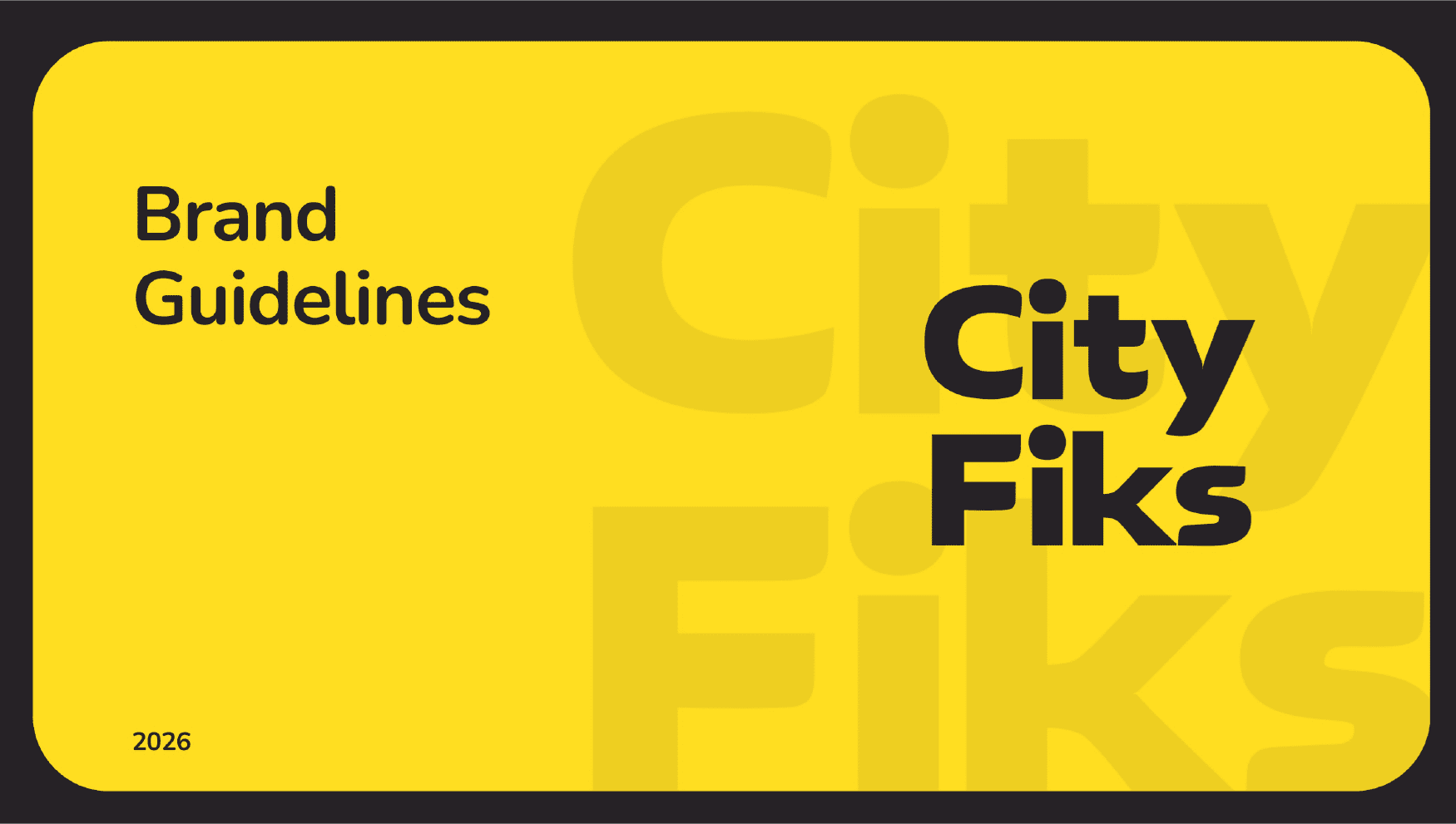 CityFiks logo un zīmola vadlīniju izstrāde