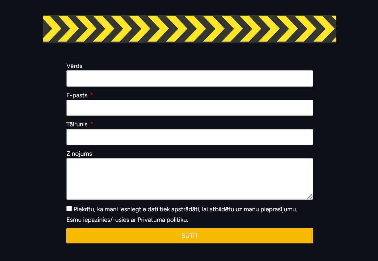 Smart SEO Design - RC Playground mājaslapas kontaktforma